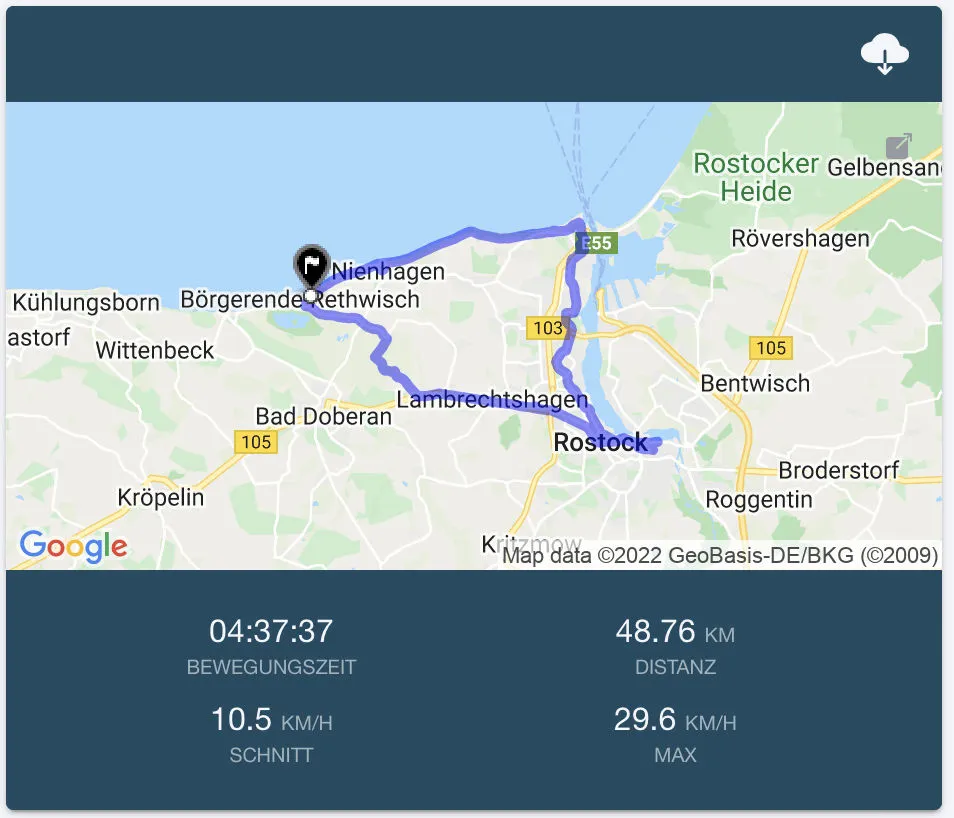 Route Tag 25 Bürgerende Rostock Warnemünde Bürgerende